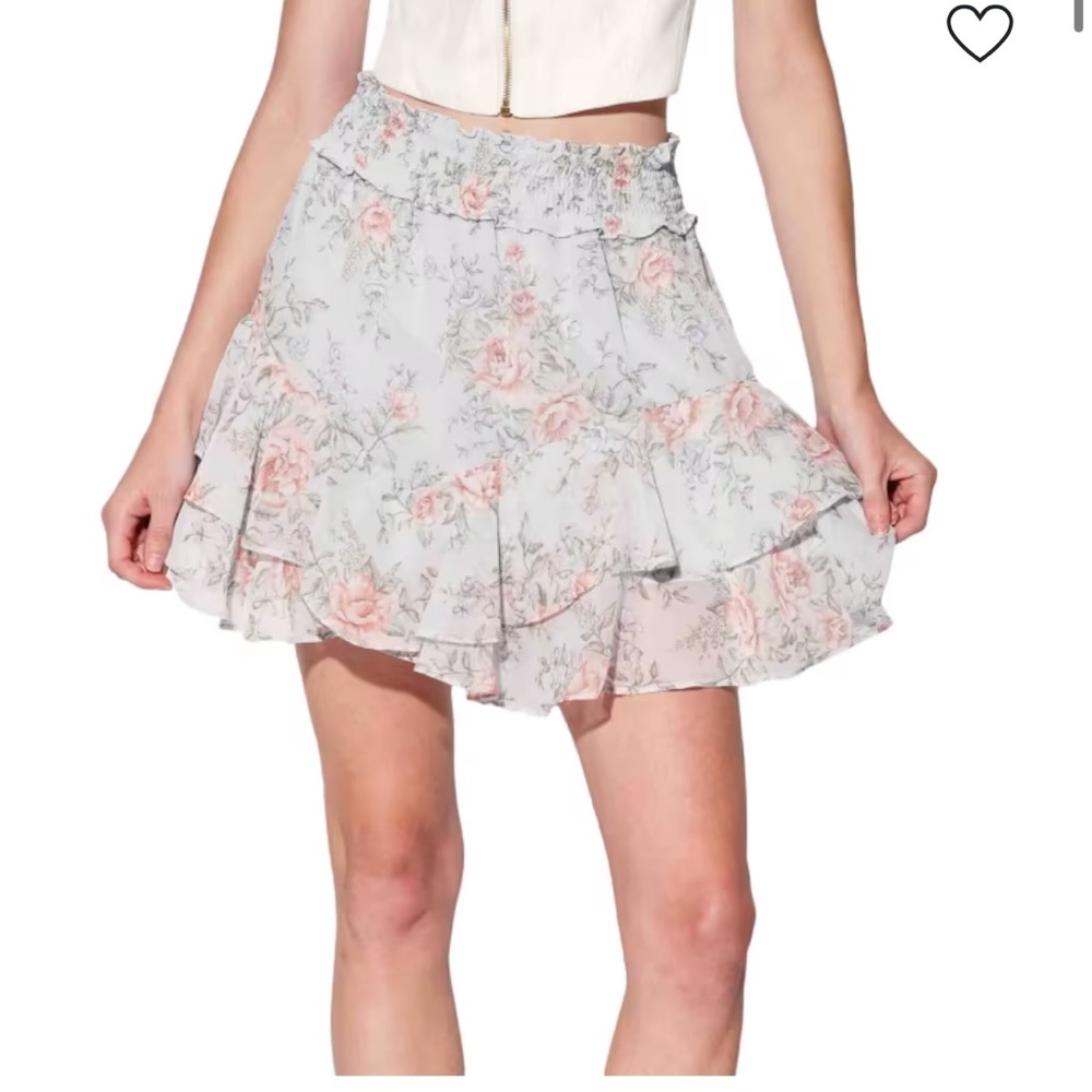 WALTER BAKER
Floral Ruffle Miniskirt